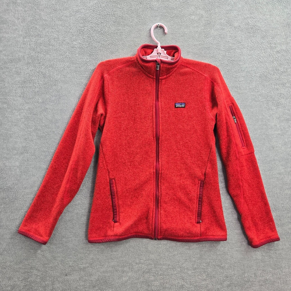 Patagonia Women Better Sweat Jacket Women S Red Full Zip Long Sleeve Logo Mock
